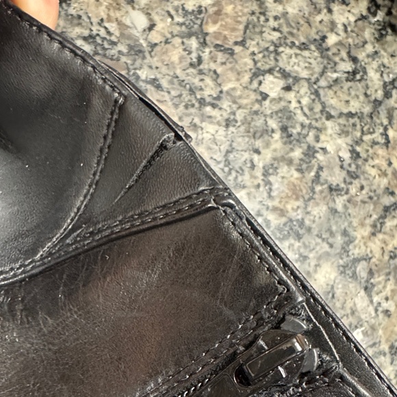 Giani Bernini leather Black block chunky Heeled Boots NWT 10 - Picture 13 of 14